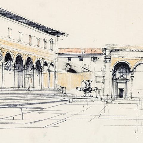 Florencja – Piazza della Santissima Annunziata (1963)