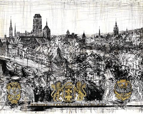Gdańsk – Panorama, herby (1975)