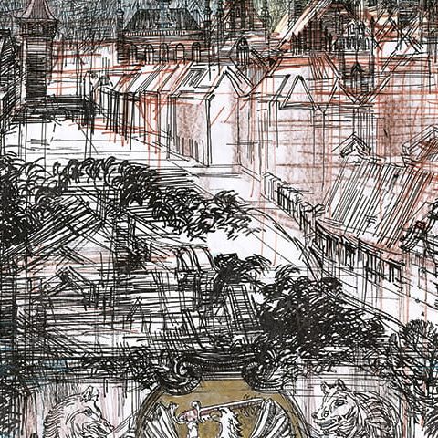 Gdańsk – widok na Stare Miasto, herb (1996)