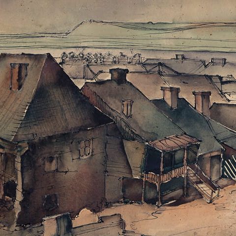 Kazimierz Dolny – Zaplecze ul. Lubelskiej (1950)