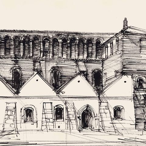 Kraków – Synagoga, widok (1968)
