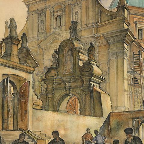 Kraków - Kościół Św. Piotra i Pawła, ul. Grodzka (1951)