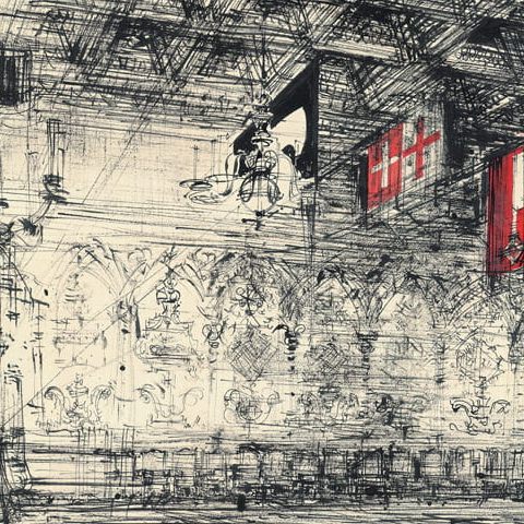 Kraków – Wawel, Sala Senatorska – wnętrze (1961)