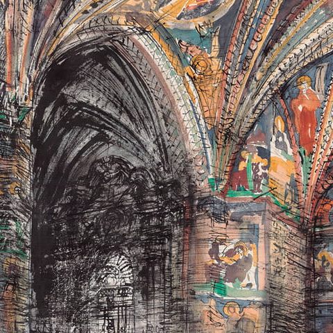 Kraków – Wawel, katedra wnętrze (1958)