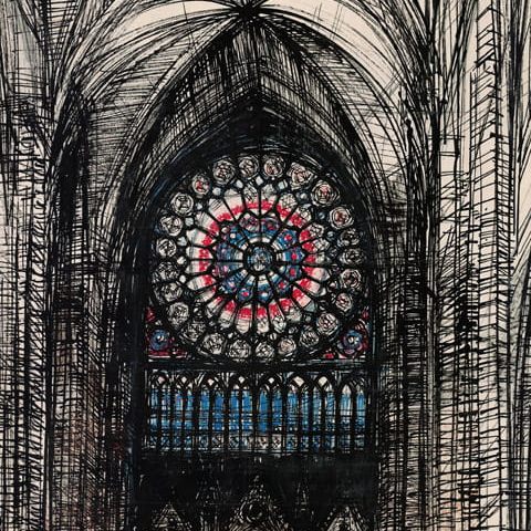 Paryż – Katedra Notre-Dame, wnętrze (1980)