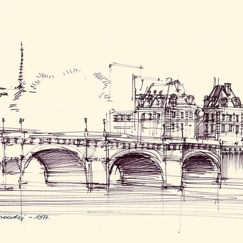 Paryż– Pont Neuf (1977)