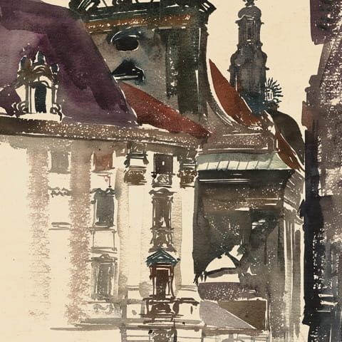 Poznań – kościół Jezuitów, widok (1955)