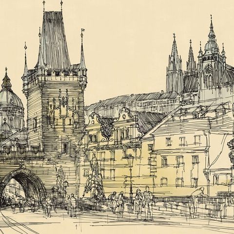 Praga – Most Karola, Hradczany (1986)