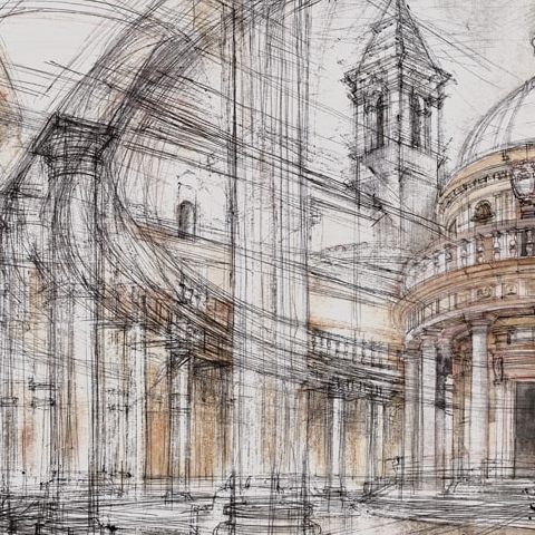 Rzym – Tempietto del Bramante (III) z kolumnadą (1965)