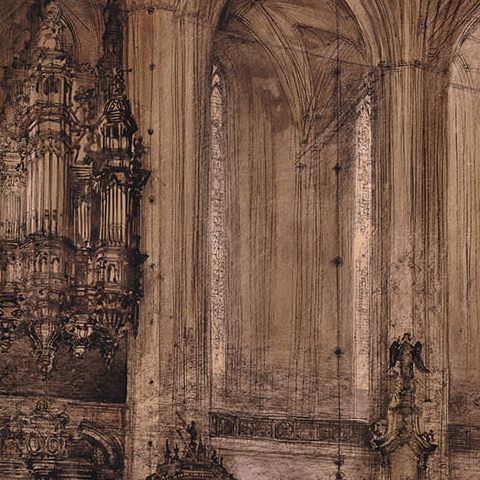 Toruń – kościół Najświętszej Marii Panny - wnętrze (1955)