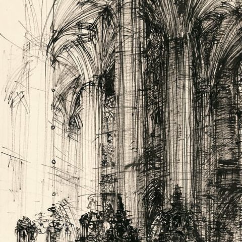 Toruń – kościół Św. Jana, wnętrze (1957)