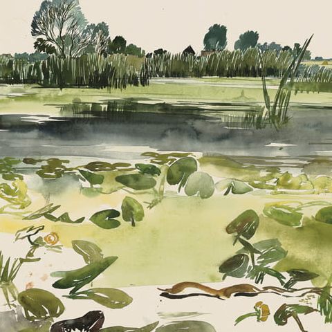 Tykocin – panorama, Narew (1970)