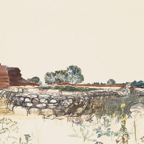 Tykocin – ruiny zamku nad brzegiem Narwi (1972)