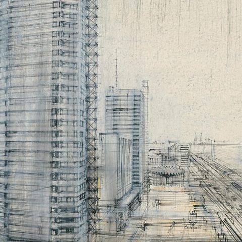 Warszawa – ul. Marszałkowska, Ściana Wschodnia, panorama (1964)