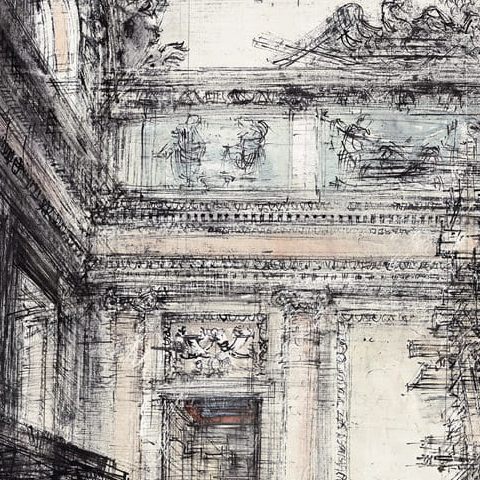 Warszawa – Wilanów pałac, Sień Wielka (1962)