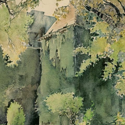 Warszawa – Zieleniec dziedziniec Wydziału Architektury Politechniki Warszawskiej (1955)